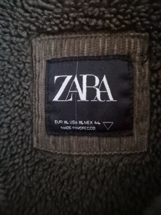 Cazadora pana Zara hombre 