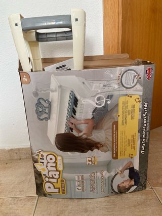 Piano infantil con micrófono y taburete electronic