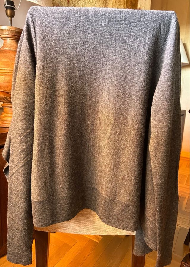 Cardigan de lã Rebeca/Cinza