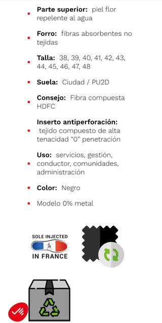 Zapato Seguridad Mujer 39 Lemaitre Pegasus