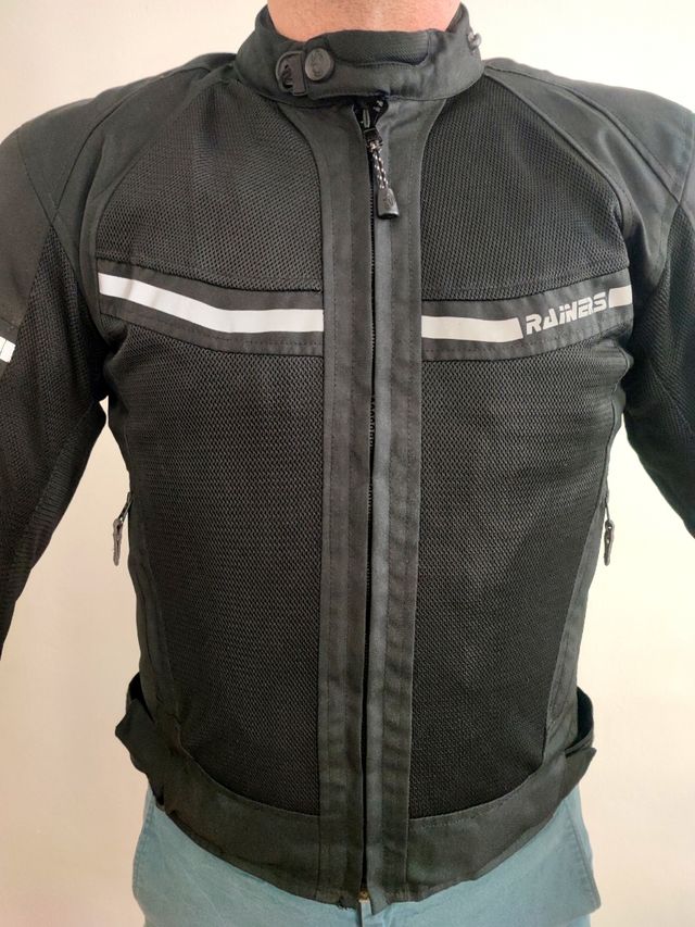 Chaqueta Moto RAINERS Hombre o Mujer Negra. Talla