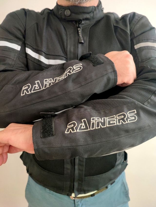 Chaqueta Moto RAINERS Hombre o Mujer Negra. Talla