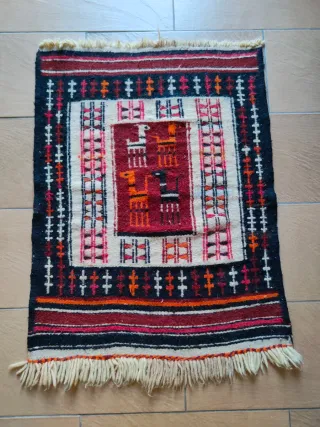 Tappeto Kilim Berbero Marocchino Beige Rosso
