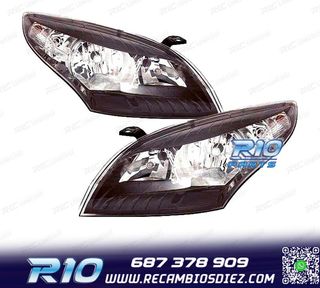 FAROS PARA RENAULT MEGANE III 08-11 FONDO NEGRO