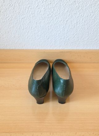 Zapatos de Salón Verde Oscuro