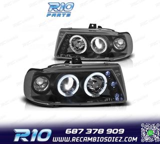 FAROS SEAT IBIZA CORDOBA 6K 93-99 OJOS ANGEL FONDO NEGRO