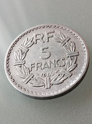 5 Francos Francia 1945