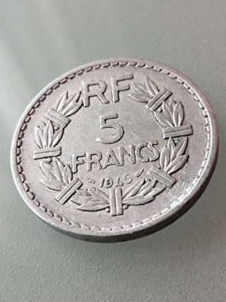 5 Francos Francia 1945