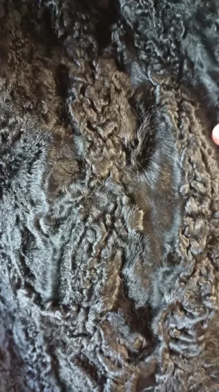 Abrigo de astracán negro