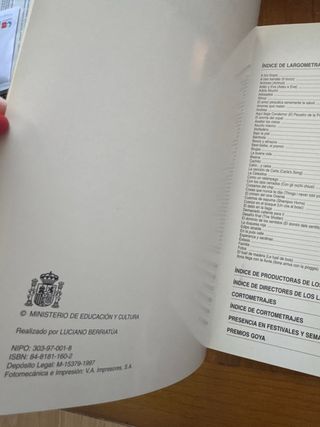 Libro: Cine Español 1996