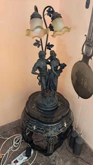 Lámpara Vintage Art Nouveau Figuras