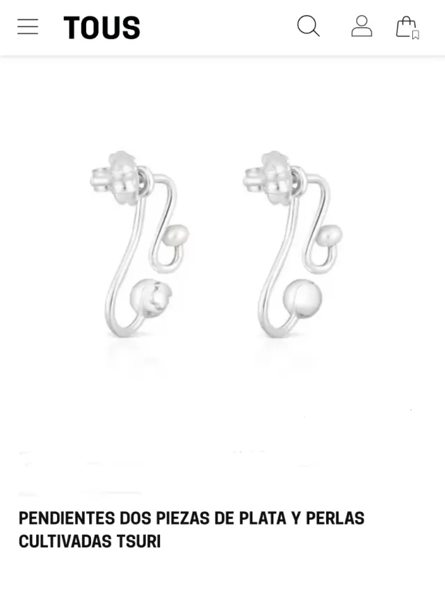 Pendientes Tous Plata y Perlas Cultivadas