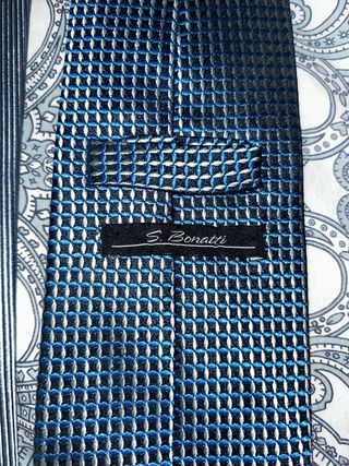 Corbata S.Bonatti Seda en Azules