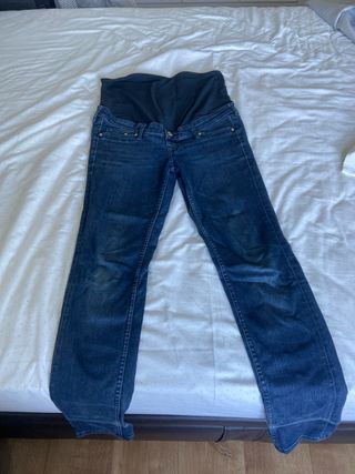 Vaqueros premamá H&M Skinny High Rib Talla 38