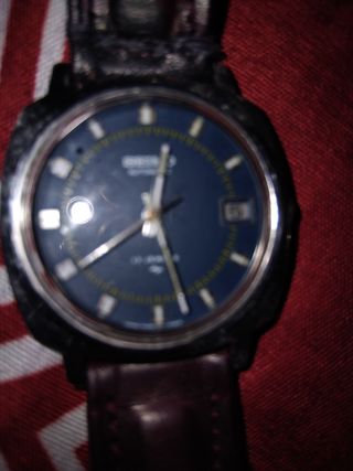 Reloj Seiko Automático Esfera Azul Correa Marrón