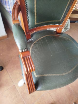 Sillón estilo inglés verde