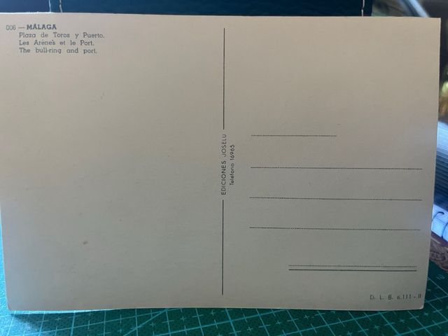 Postal años 60 - Vista de ciudad y puerto de
Malag