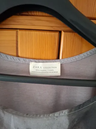 Blusa Zara gasa efecto acuarela talla única