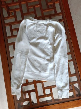Sudadera Hollister Blanca Talla S