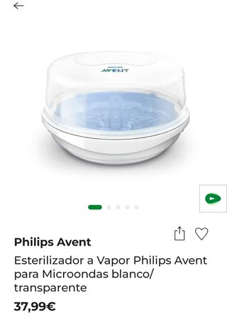 Esterilizador microondas biberones Philips Avent