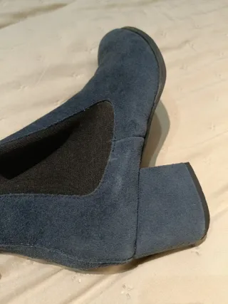 Botines azul marino ante tacón  muy cómodos ok