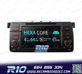 RADIO GPS ANDROID 14 PARA BMW E46 4GB RAM 64GB ROM DVD