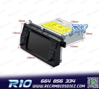 RADIO GPS ANDROID 14 PARA BMW E46 4GB RAM 64GB ROM DVD