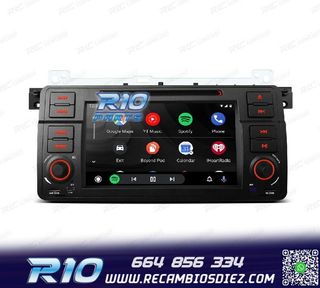 RADIO GPS ANDROID 14 PARA BMW E46 4GB RAM 64GB ROM DVD