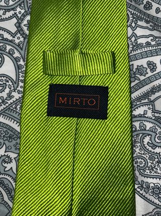 Corbata de seda Mirto verde