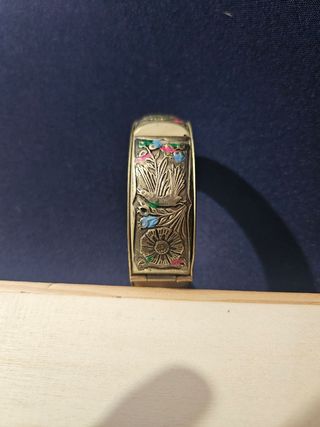Bracciale vintage dorato floreale