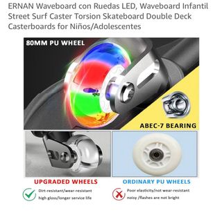 Waveboard Infantil ERNAN con Ruedas LED