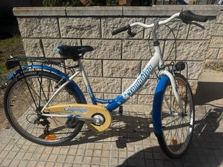 Bicicleta Lombardo azul y blanca