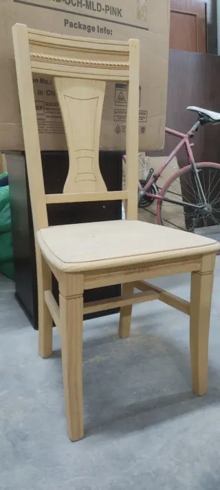 6 Sillas Madera Pino Cruda