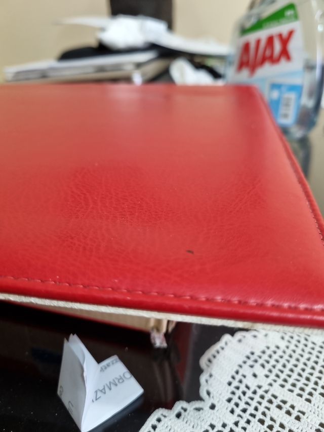 Sottomano in ecopelle rosso