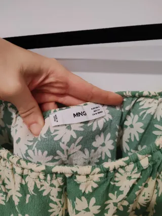 Camiseta tirantes floral verde