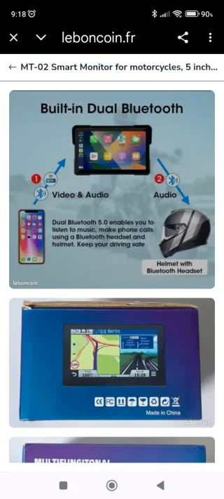 GPS Multifuncional para Moto