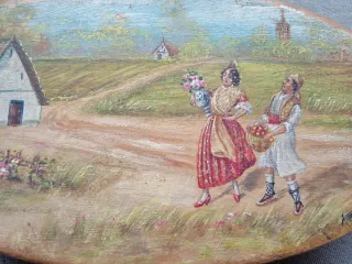 Caja pintada a mano Valencianos Falleros huertanos