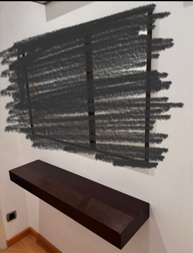 Recibidor de madera con cajón