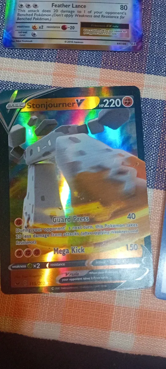 Lote Cartas Pokémon Pidgeot EX, Rotom Dex, Stonjou