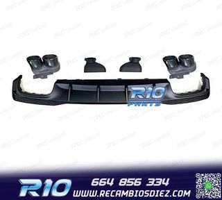 DIFUSOR AUDI A7 S LINE 19- LOOK RS7 + COLAS ESCAPE NEGRO