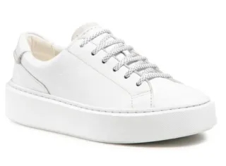 Zapatillas Clarks Piel Blanca Mujer