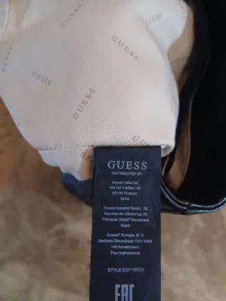 Bolso Guess Negro Cadena Plata