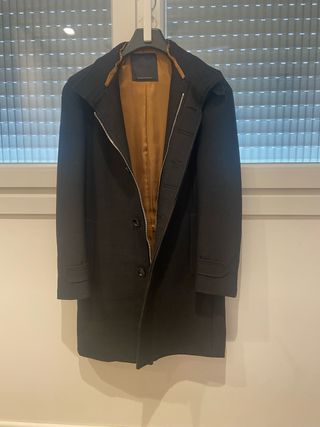 Abrigo de vestir negro hombre