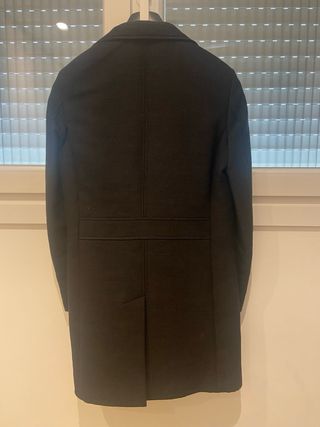 Abrigo de vestir negro hombre