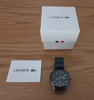 Reloj Lacoste Negro Resistente al Agua