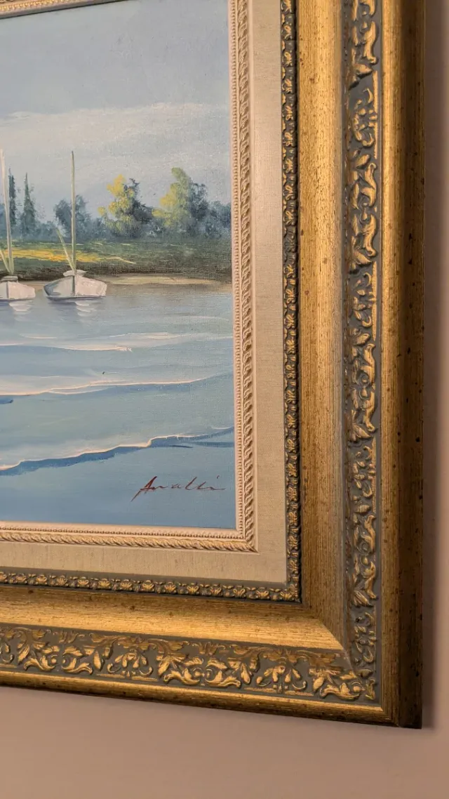 Pintura al óleo marina