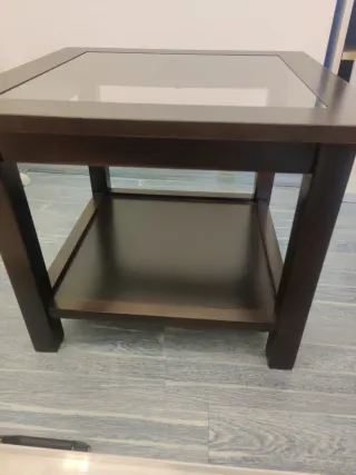 Mesa de centro madera y cristal