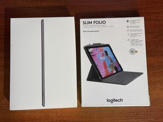 Ipad 8a gen 32 + Funda teclado Logi Slim portfolio