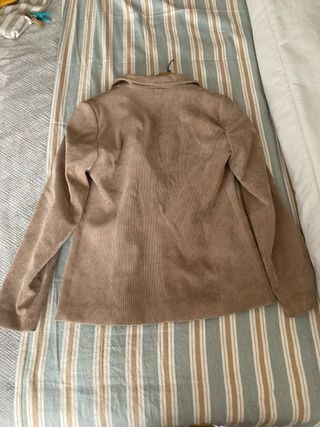 Blazer pana entallada beige talla S marca Dandara