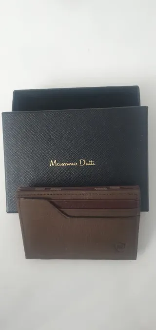Cartera Porta Tarjetas Massimo Dutti Marrón